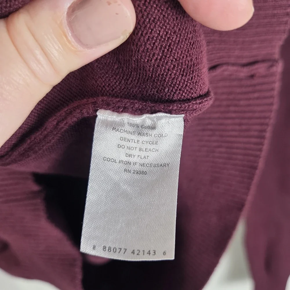 Dip Mens Burgundy 100% Cotton‎ Preppy Sweater Elbow Patches Grampacore Preppy Sm